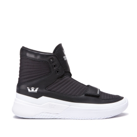 Supra Mens THEORY High Top Shoes Black/White/white | US-33244